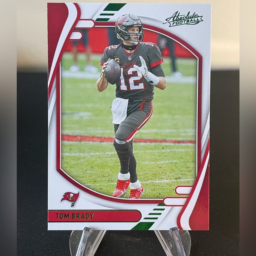 2021 Tom Brady Panini Absolute Green Foil (rare) Card #91